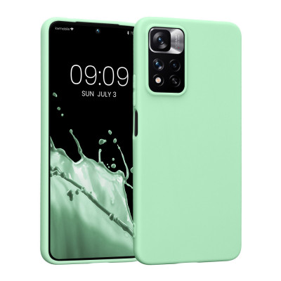 Husa Kwmobile pentru Xiaomi Redmi Note 11 Pro Plus 5G, Silicon, Verde, 58095.50 foto