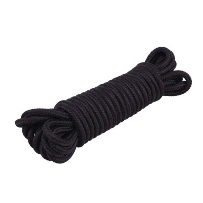 Franghie 10 m negru bumbac Mini Silk Rope foto