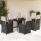 vidaXL Set mobilier de grădină cu perne, 7 piese, negru, poliratan 3212518