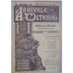 ARHIVELE OLTENIEI de C.D. FORTUNESCU, NO. 11, ANUL III, IAN-FEVR, 1924
