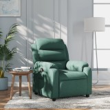 vidaXL Fotoliu rabatabil, verde &icirc;nchis, material textil