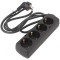 Prelungitor 4 Prize Schuko 3x1,5mm2 PVC Negru