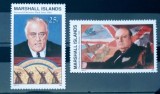 Marshall Island 1990 personalitati Roosevelt și Churchill 2v nestampilata