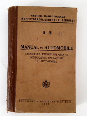 Carte veche manual de automobile 1933 foto