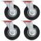 Gossi roti pivotante, 4 buc.,125 mm