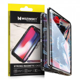 Husă Magnetică Completă Wozinsky Husă Față și Spate Completă Cu Sticlă &icirc;ncorporată Pentru Samsung Galaxy S21+ 5G (S21 Plus 5G) Negru-transparent 91112