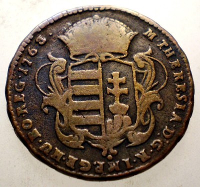G.026 UNGARIA MARIA THERESA DENAR 1763 foto
