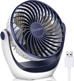 OCOOPA Ventilator USB, Ventilator de birou mic cu flux de aer puternic și funcționare silențioasă, 3 viteze, cap rotativ 360&deg;, ușor de transportat pen