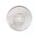 Moneda Tunisia 1 franc 1891, uzata