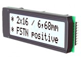 Afişaj LCD alfanumeric 16x2 FSTN 68x26,8mm LED