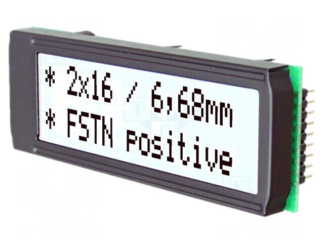 Afişaj LCD alfanumeric 16x2 FSTN 68x26,8mm LED