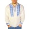 Bluza tip ie barbati RB 24, marime M, alb/albastru nautic