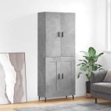vidaXL Dulap &icirc;nalt, gri beton, 69,5x34x180, lemn compozit
