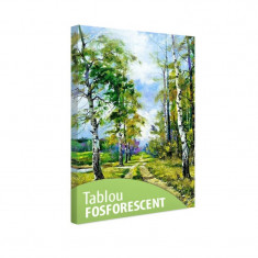 Tablou fosforescent Drum de mesteceni foto