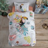Lenjerie de pat ranforce 100% bumbac &ndash; o persoană (Paradise)