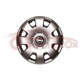 Set 4 Capace Roti Opel R14 Argintii Model 209, Plastic Flexibil, Inele Fixare