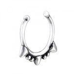 Piercing Nas Argint 925 Coroana, Silver, 1.4x11mm, Fara Nichel