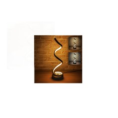 Lampa led neagra spiralata cu usb 3 nuante o12x37cm