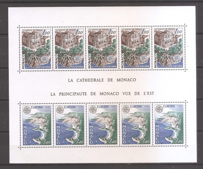 Monaco 1978 - Europa CEPT - Peisaje (MC de 5 serii), MNH