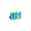 Jucarie senzoriala antistres, flippy, fidget twist, cu miscari infinite de decompresie, 2 culori, galben/albastru, + 3 ani