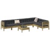 VidaXL Set canapea de grădină, 8 piese, lemn de pin tratat 3299484