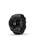 Ceas Garmin Fenix 7 Pro Sapphire Solar DLC Carbon Gray Tian/Black 51mm