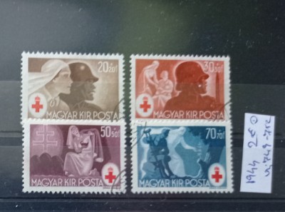 TS21 - Timbre serie Ungaria - Magyar posta 1944 Mi749-752 foto