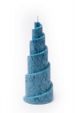 Lumanare parfumata, Spirala &icirc;naltă, Albastru, Oceanic, 200 mm, DARIALEX ART