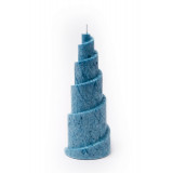 Lumanare parfumata, Spirala &icirc;naltă, Albastru, Oceanic, 200 mm