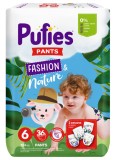 Scutece-chilotel Pufies Pants Fashion &amp; Nature Extra Large, Marimea 6, 15+ kg, 36 buc