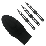 Cumpara ieftin Set trei cutite de aruncat, Black Cat, otel inoxidabil, 13.5 cm, teaca inclusa