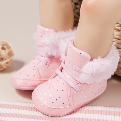 Ghetute roz pentru fetite - Shinny (Marime Disponibila: 3-6 luni (Marimea 18 foto