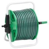 vidaXL Tambur furtun autonom verde set racorduri furtun 0,5" 20 m PVC 3281510