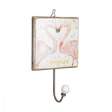Cumpara ieftin Cuier de perete din lemn si fier Flamingo 14 cm x 7 cm x 23 h