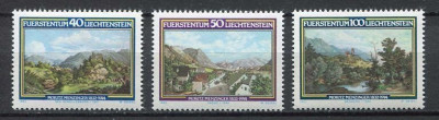 Liechtenstein 1982 - peisaje, picturi, serie neuzata foto