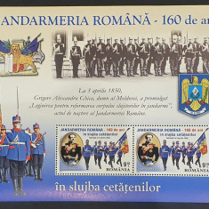 LP 1860a - Bloc de 2 timbre - Jandarmeria Română - 160 de ani - 2010