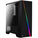 Carcasa Aerocool Cylon neagra, SPCC Steel ATX Mid Tower, fara sursa (tip ATX, montata jos)