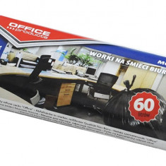 Saci Menaj Rezistenti 60l, 57 X 70cm, 19 Microni, 10buc/rola, Office Products - Negri