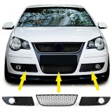 Insert grila radiator tip fagure + capace pentru lumini de ceata, potrivit pentru VW Polo 9N3 Performance AutoTuning