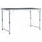 Gossi masa de camping pliabila, gri, 120 x 60 cm, aluminiu