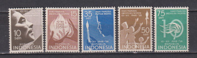 INDONEZIA 1958 EVENIMENTE MI. 232-236 MH foto