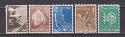 INDONEZIA 1958 EVENIMENTE MI. 232-236 MH foto