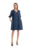 Rochie Dama, Eranthe, V-Neckline V346, cu Pictura Realizata Manual - M