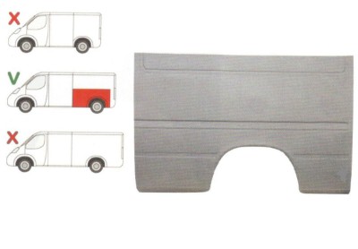 Aripa spate Mercedes Sprinter 208-414 -(1995-2006) Vw Lt 1996-2005 Partea Stanga, Lungime 1950 Mm , Inaltime 1448 mm, pentru modelul Long / Mijlociu foto