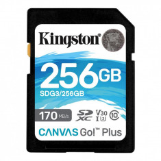 Sd card kingston 256gb canvas go plus clasa 10 uhs-i speed up to 170 mb/s foto
