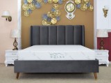 Pat Belmonde 180x200 cm Tapitat Catifea Grey Somiera Inclusa (cod ML 2304-04)