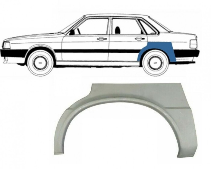 Segment reparatie aripa spate Audi 80 (B2) 8.1978-8.1986 Partea Stanga, Spate, 4 usi