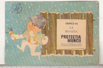 bnk cld Calendar de buzunar - 1970 - Revista Protectia muncii foto