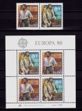 Cumpara ieftin ✅( S13 )Portugalia 1980 "Europa CEPT - personalitati explorator Serpo Pinto / navigator Vasco da Gama " , complet serie +bloc 29 , Mi. CV 34 &euro; , MNH