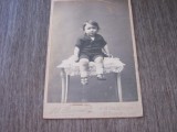 Fotografie Vintage de Epocă &ndash; Portret Copil, Atelier H.B. Bayard, St. Germain-en-Laye, Franța, Secol XIX &ndash; Piesă Rară pentru Colecționari